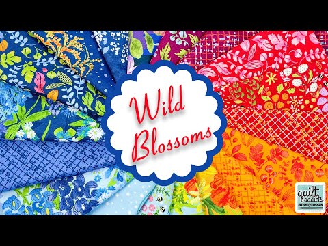 Fabric with wild blossoms