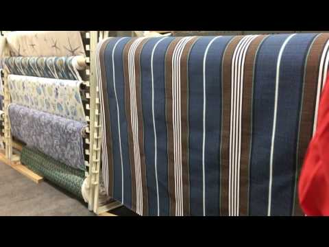 Fabric with a Blue Stripe