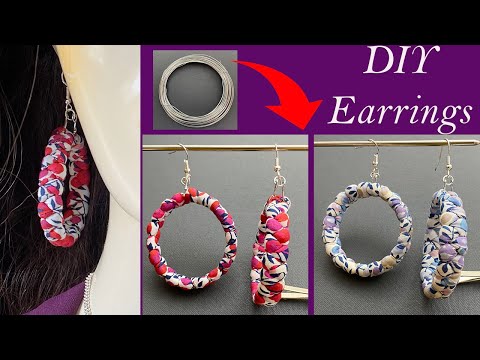 Earrings Made of Fabric