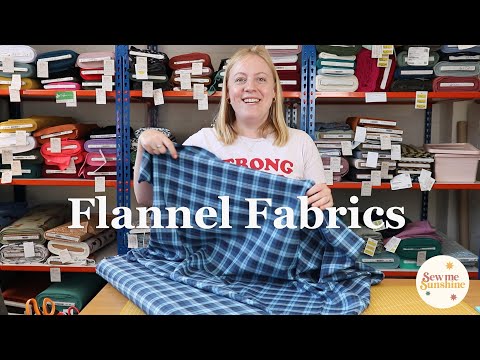 Fabric of blue flannel
