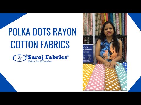 Cotton Fabric with Polka Dot Pattern