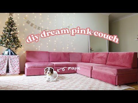Velvety Pink Upholstery Fabric