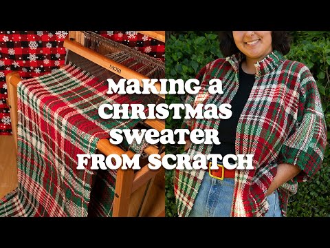 Fabric with a Christmas plaid design