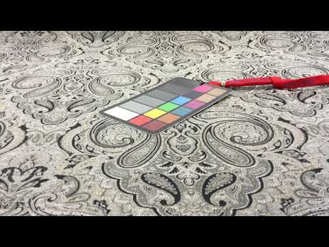 Fabric with a Paisley pattern in black color