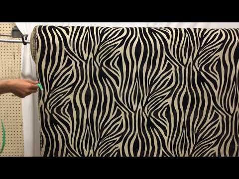 Fabric for Upholstery Featuring Zebra Print