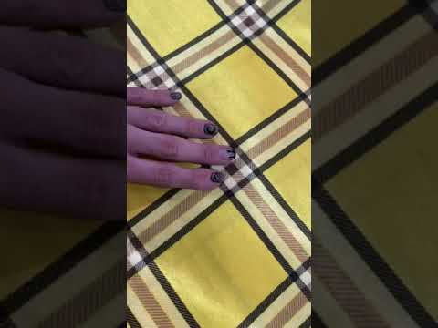 Fabric with a Yellow Plaid Pattern