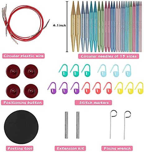 Versatile Knitting Needle Set: Ruidi 13 Pairs
