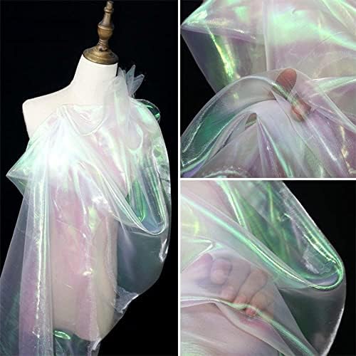 Enchanting Rainbow Laser Organza Lace