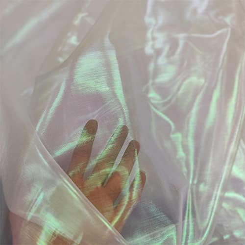 Enchanting Rainbow Laser Organza Lace