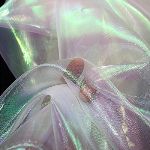 Enchanting Rainbow Laser Organza Lace