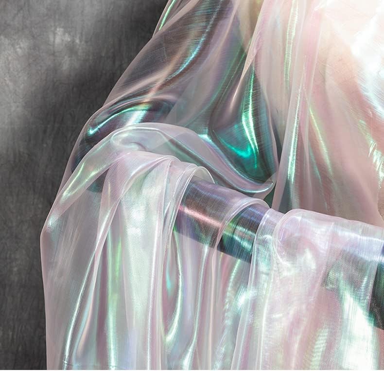 Enchanting Rainbow Laser Organza Lace