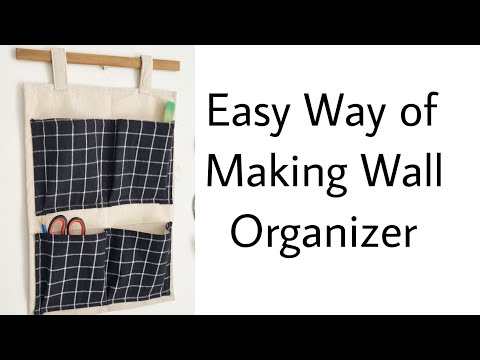 Wall-mounted fabric organizer
