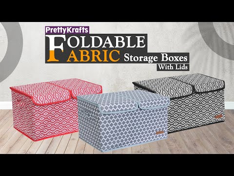Lidded Fabric Storage Boxes