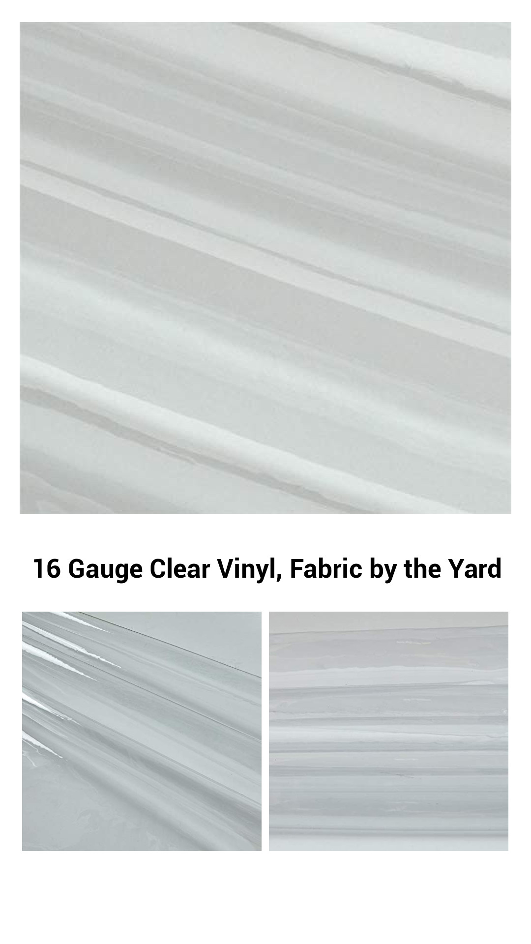 High-Quality 16 Gauge Clear Vinyl Fabric by the Yard for Versatile Crafting and Protection