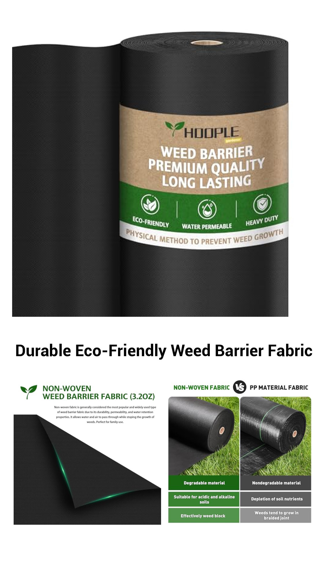 Durable Eco-Friendly Weed Barrier Fabric