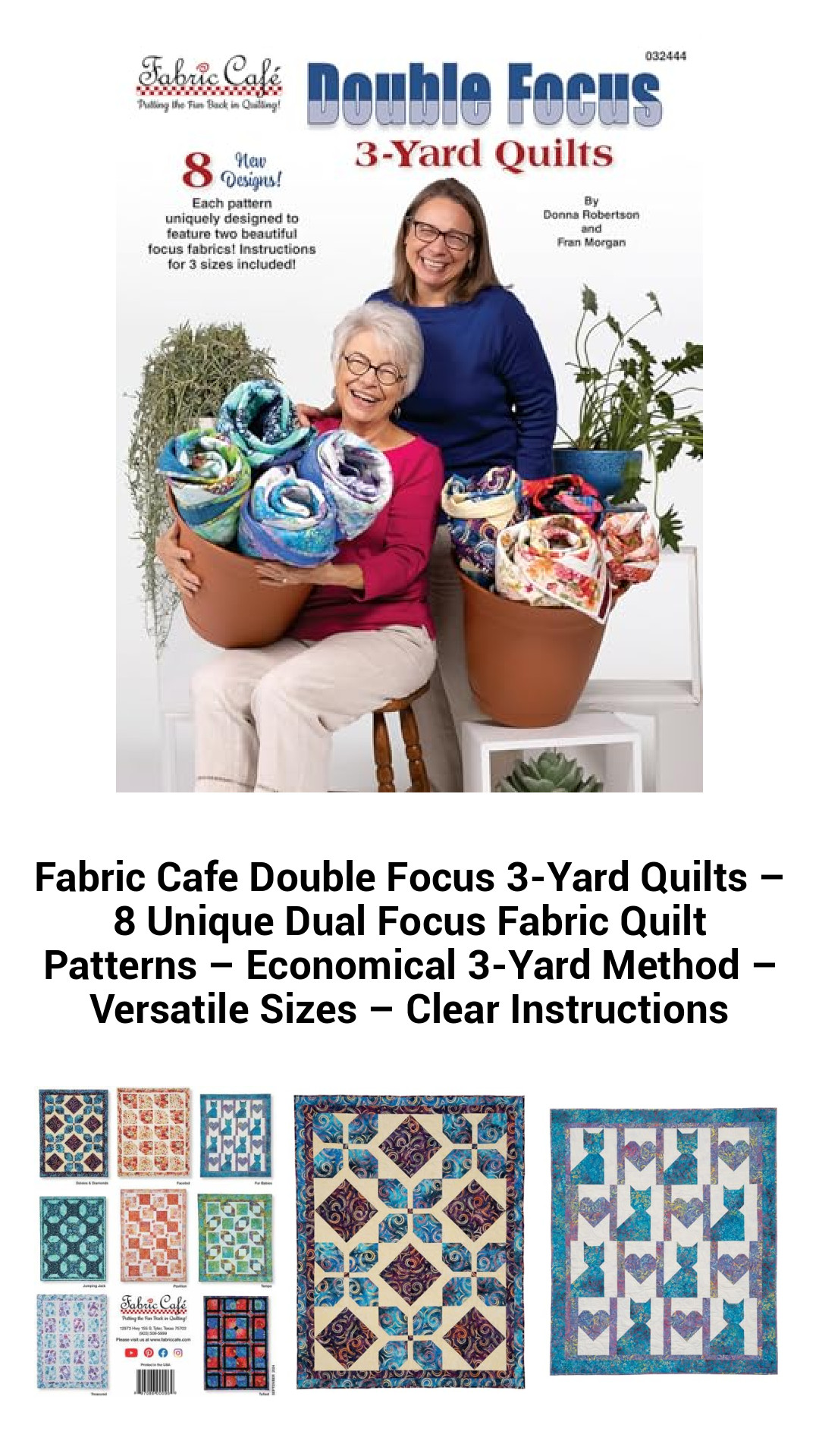 Discover 8 Stunning Dual Focus Quilt Patterns for Economical 3-Yard Creations – Versatile Sizes & Simple Instructions for Beautiful Quilting Projects