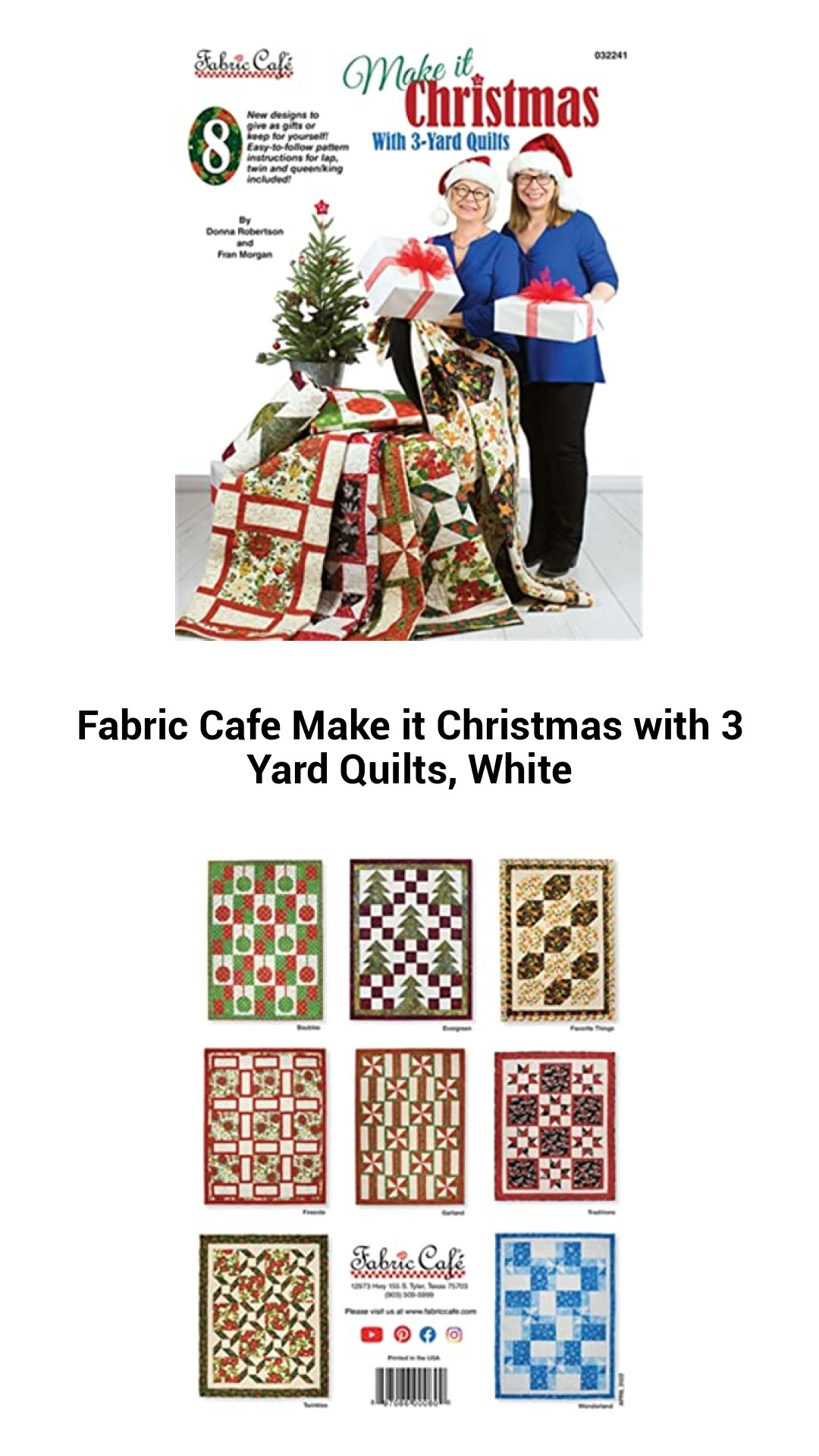 Create Your Holiday Magic with Fabric Cafe Christmas 3-Yard Quilts in Elegant White
