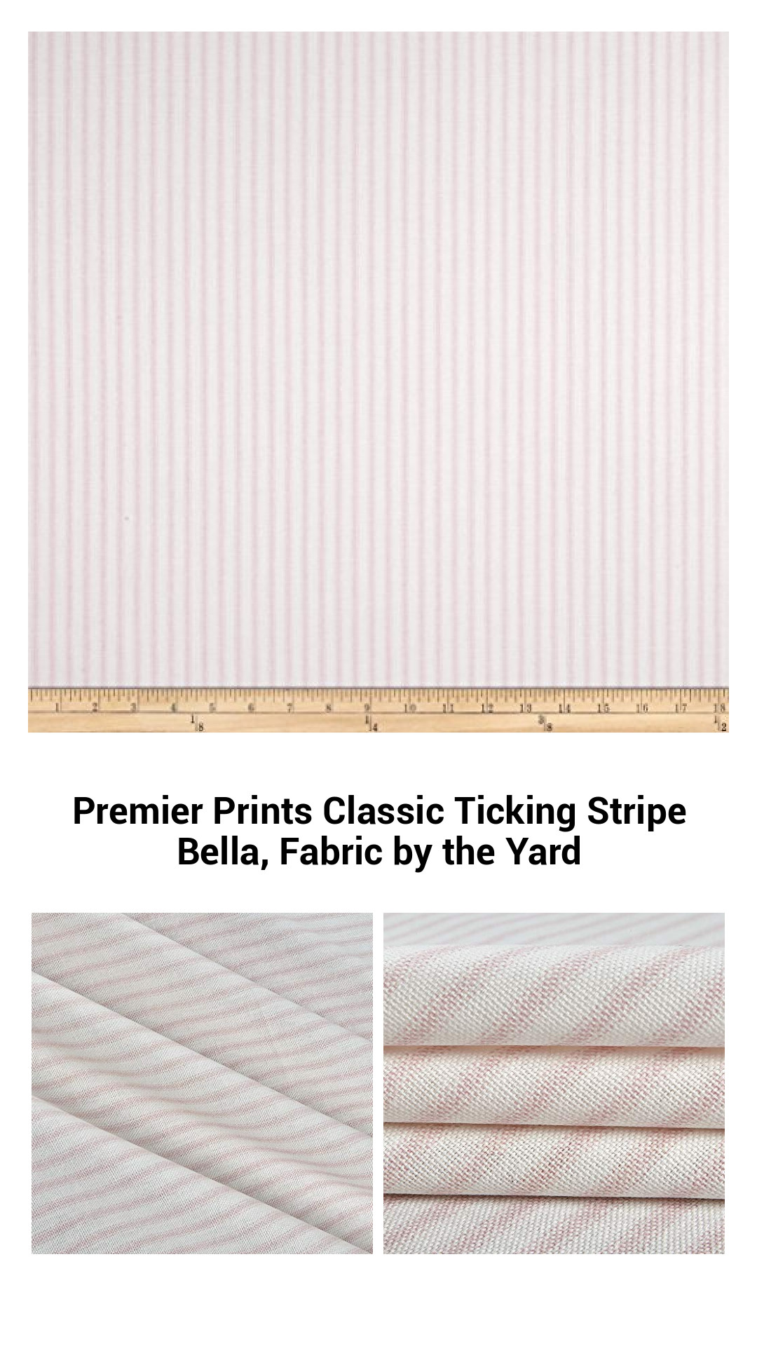 Premier Prints Classic Ticking Stripe Bella, Fabric by the Yard Premier Prints Classic Ticking Stripe Bella, Fabric by the Yard