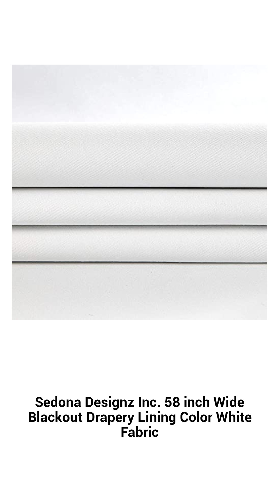 Premium White Blackout Drapery Lining Fabric - 58-Inch Wide Light-Blocking Solution for Ultimate Privacy