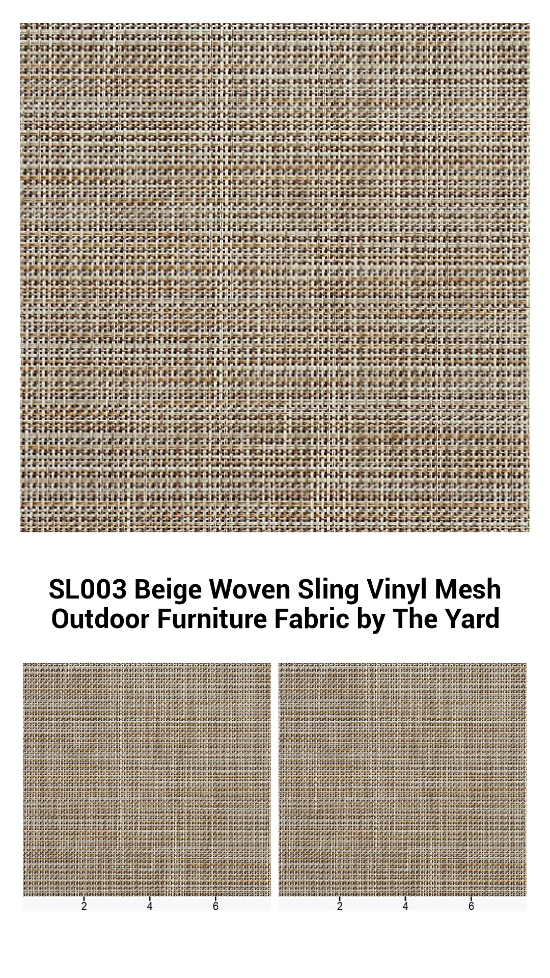 SL003 Beige Woven Sling Vinyl Mesh Outdoor Furniture Fabric by The Yard SL003 Beige Woven Sling Vinyl Mesh Outdoor Furniture Fabric by The Yard