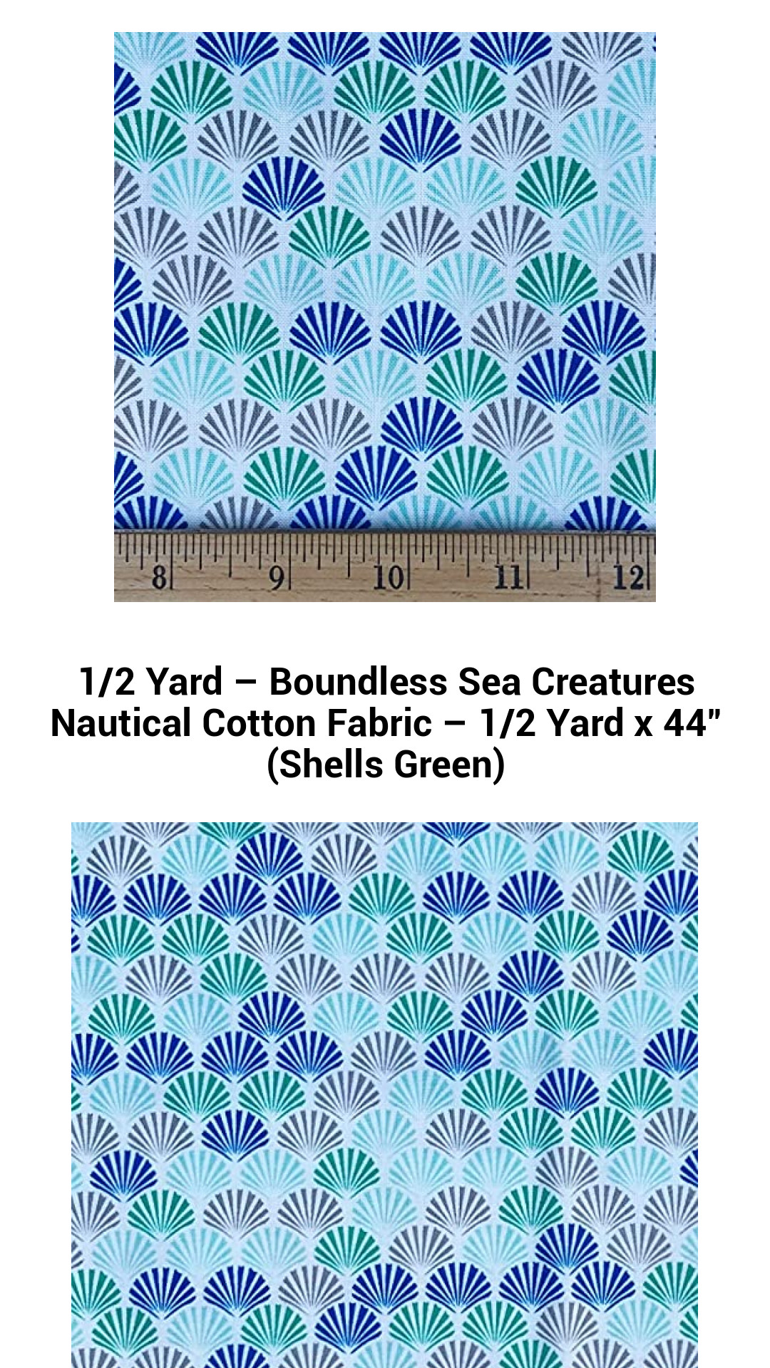 Dive into Creativity with 1/2 Yard of Vibrant Nautical Cotton Fabric Featuring Boundless Sea Creatures - Perfect for Crafting and Quilting