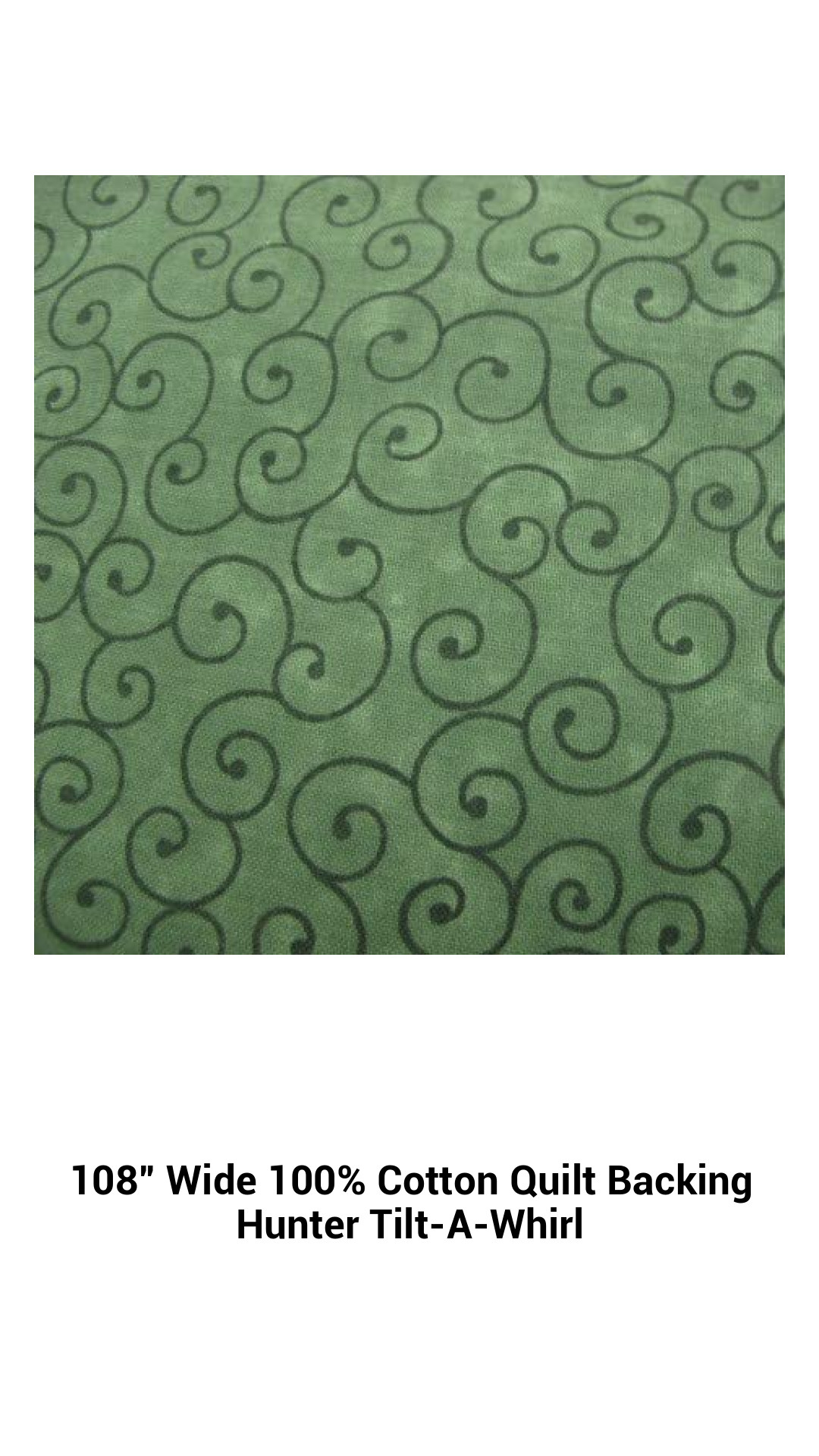 108” Wide 100% Cotton Quilt Backing Hunter Tilt-A-Whirl 108” Wide 100% Cotton Quilt Backing Hunter Tilt-A-Whirl