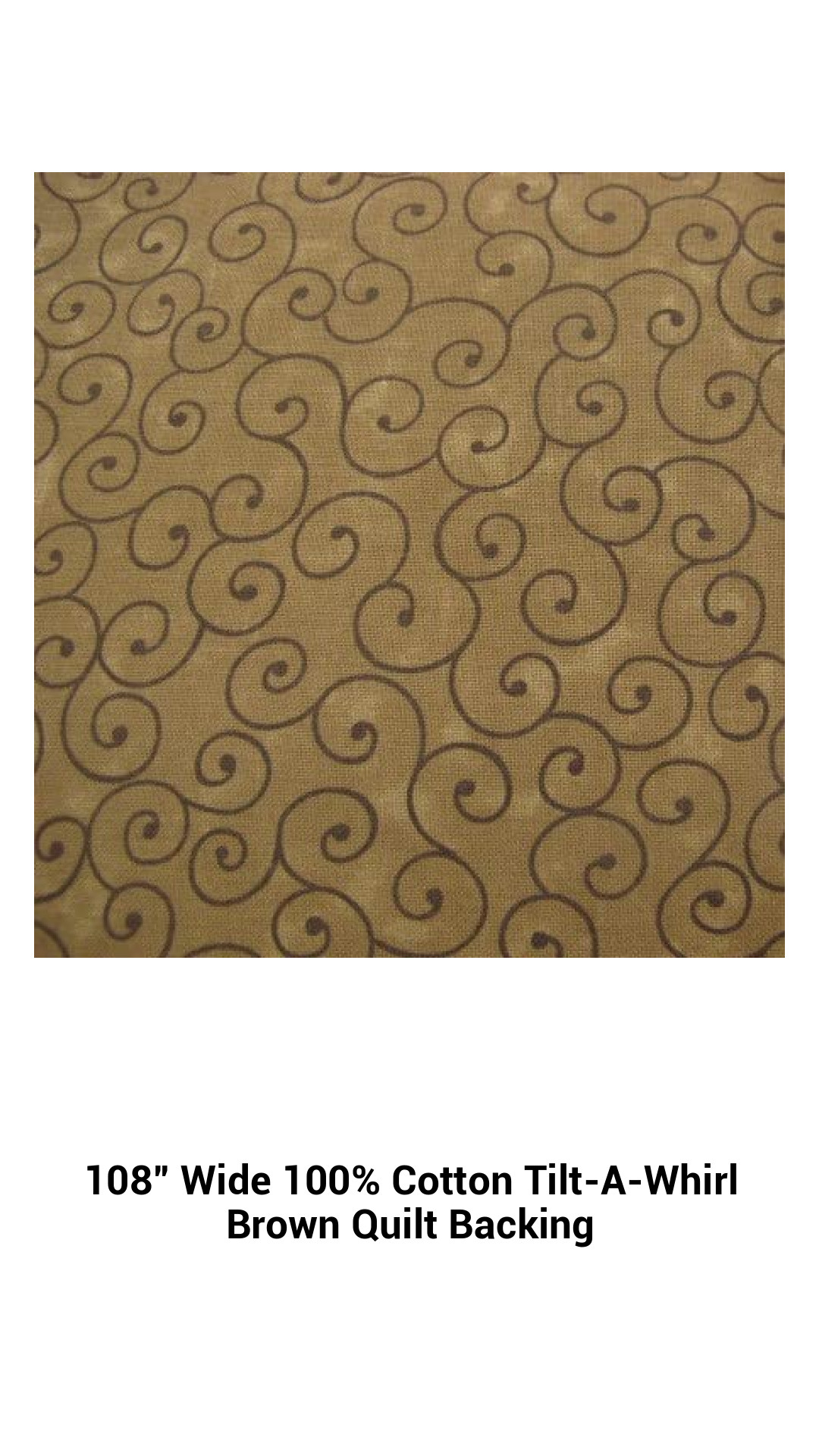 Luxurious 108-Inch Wide 100% Cotton Brown Quilt Backing for Stunning Creations