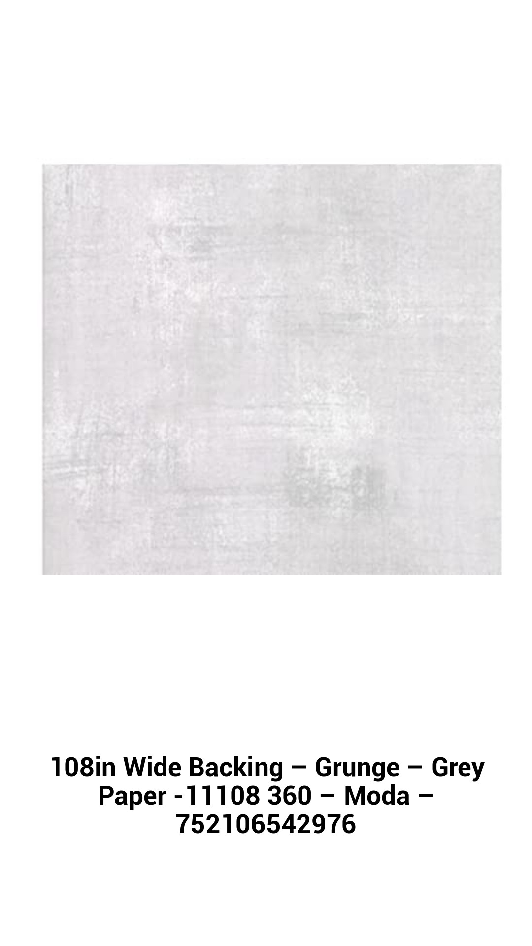 Premium 108-Inch Wide Cotton Backing Fabric - Grunge Grey for Effortless Quilting & Crafting