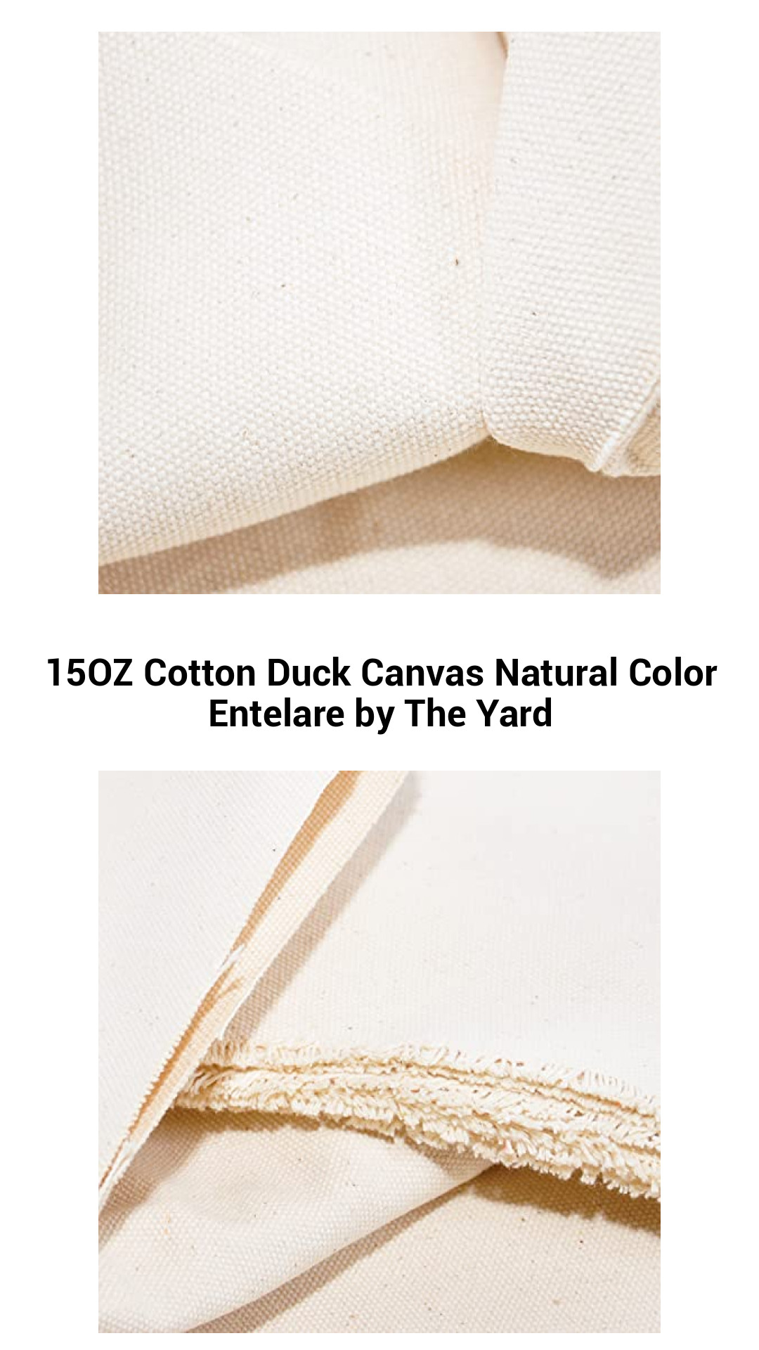 15OZ Cotton Duck Canvas Natural Color Entelare by The Yard 15OZ Cotton Duck Canvas Natural Color Entelare by The Yard