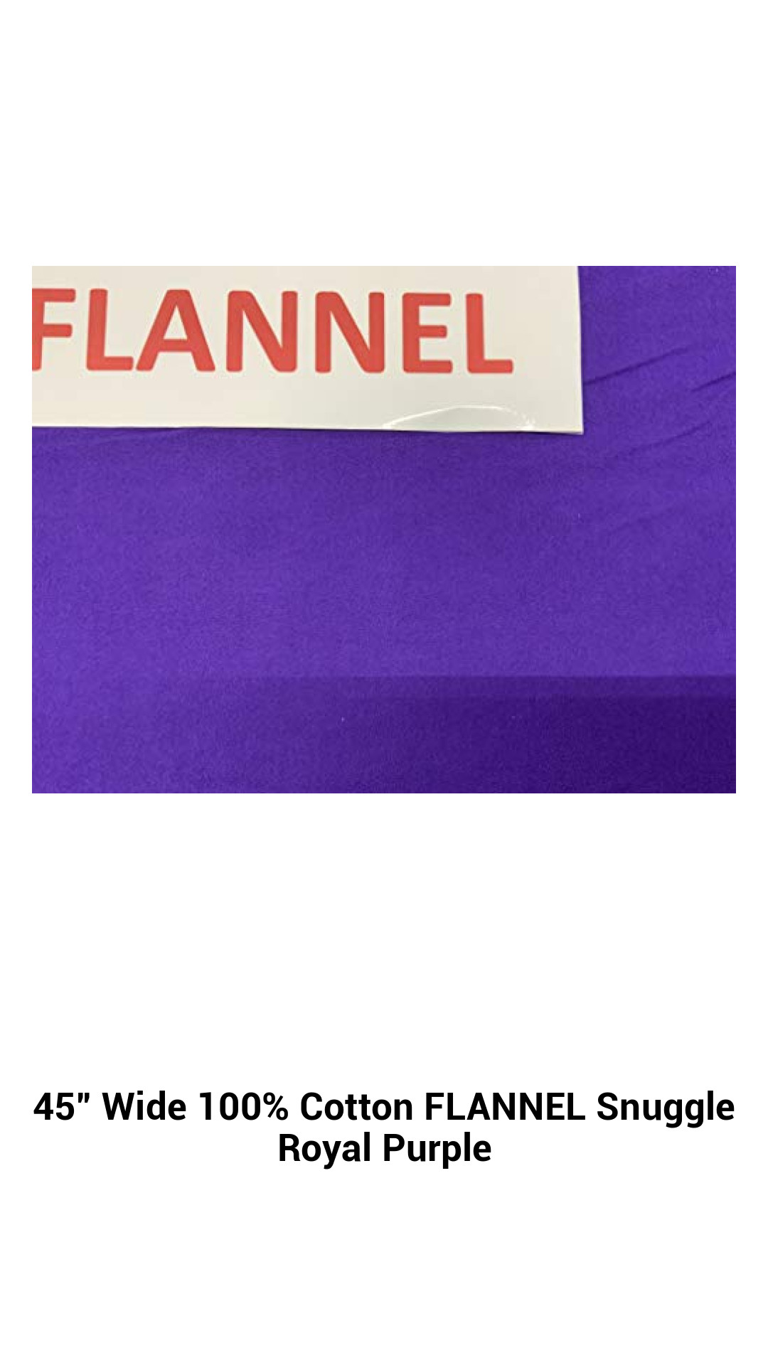 Luxurious Royal Purple 45-Inch Wide 100% Cotton Flannel Fabric - Perfect for Cozy Projects