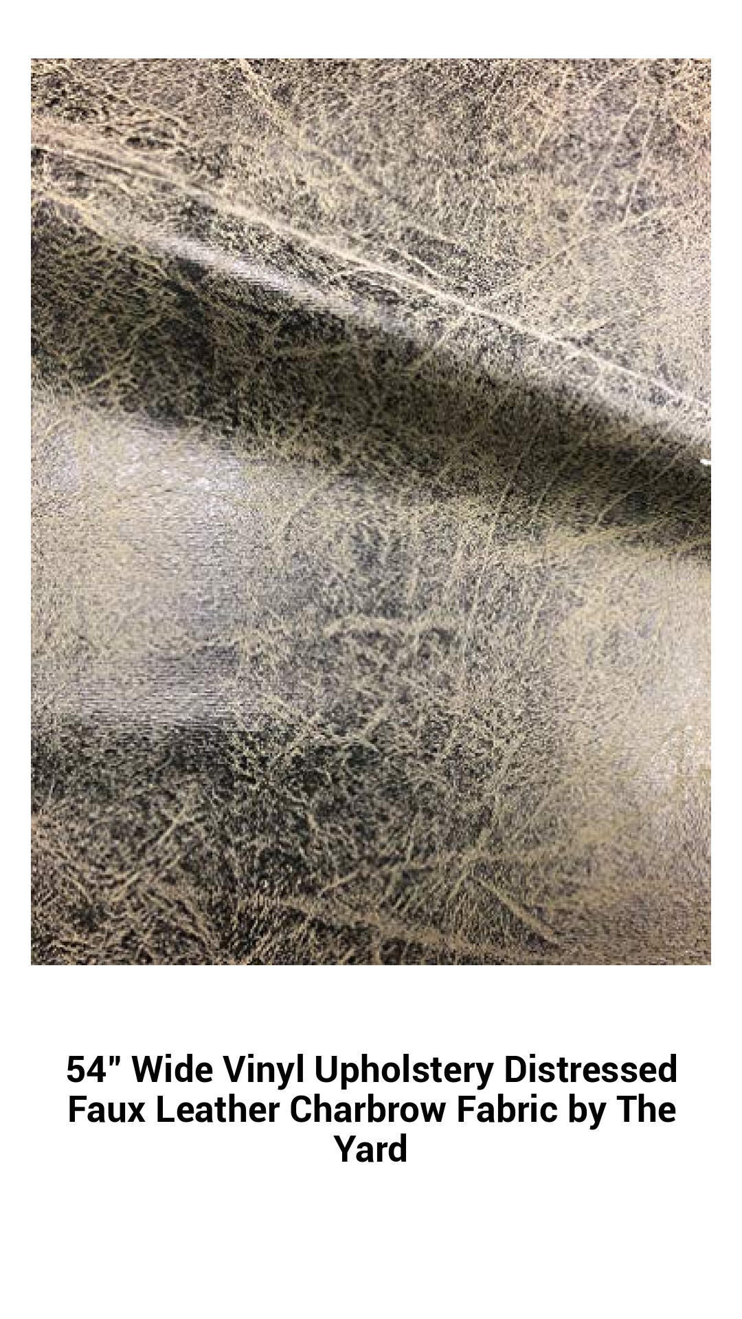 54" Wide Vinyl Upholstery Distressed Faux Leather Charbrow Fabric by The Yard 54" Wide Vinyl Upholstery Distressed Faux Leather Charbrow Fabric by The Yard