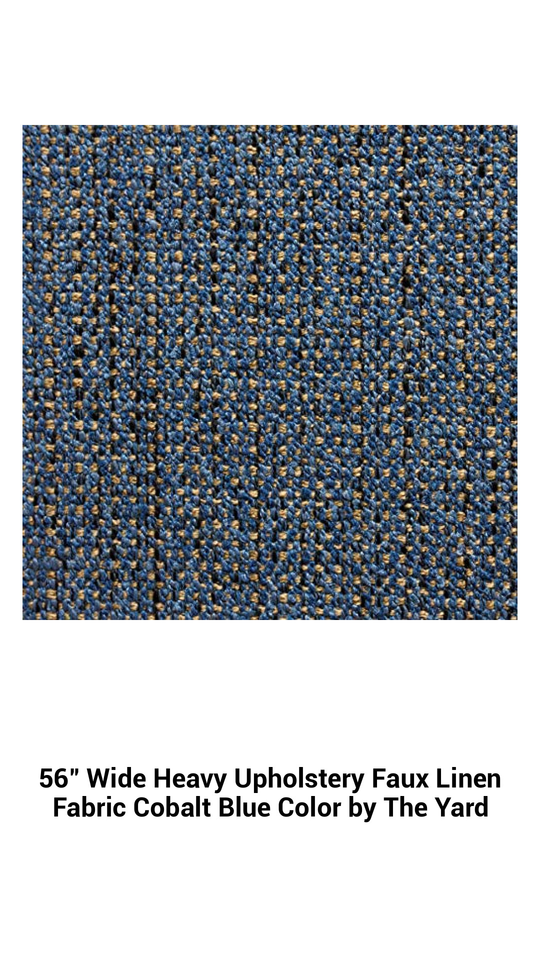 56" Wide Heavy Upholstery Faux Linen Fabric Cobalt Blue Color by The Yard 56" Wide Heavy Upholstery Faux Linen Fabric Cobalt Blue Color by The Yard