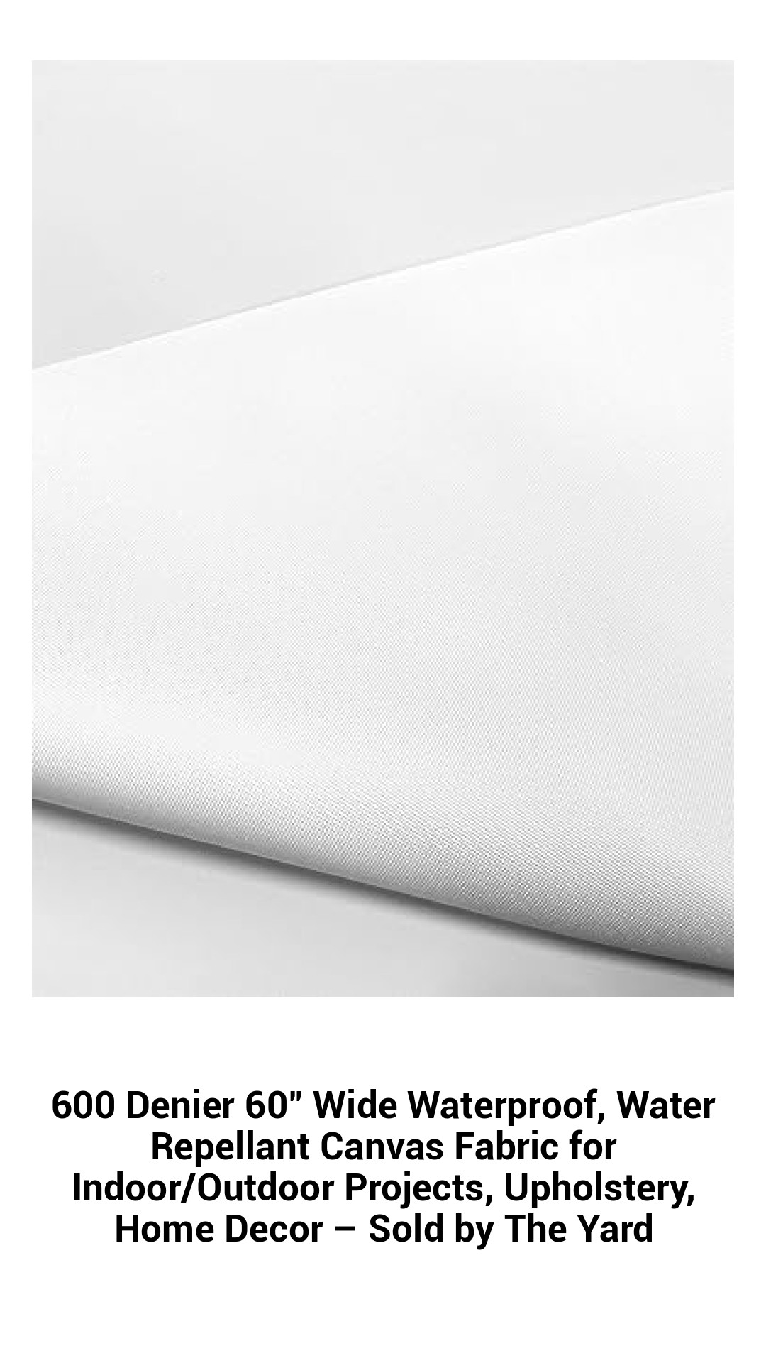 600 Denier 60" Wide Waterproof, Water Repellant Canvas Fabric for Indoor/Outdoor Projects, Upholstery, Home Decor – Sold by The Yard 600 Denier 60" Wide Waterproof, Water Repellant Canvas Fabric for Indoor/Outdoor Projects, Upholstery, Home Decor – Sold by The Yard
