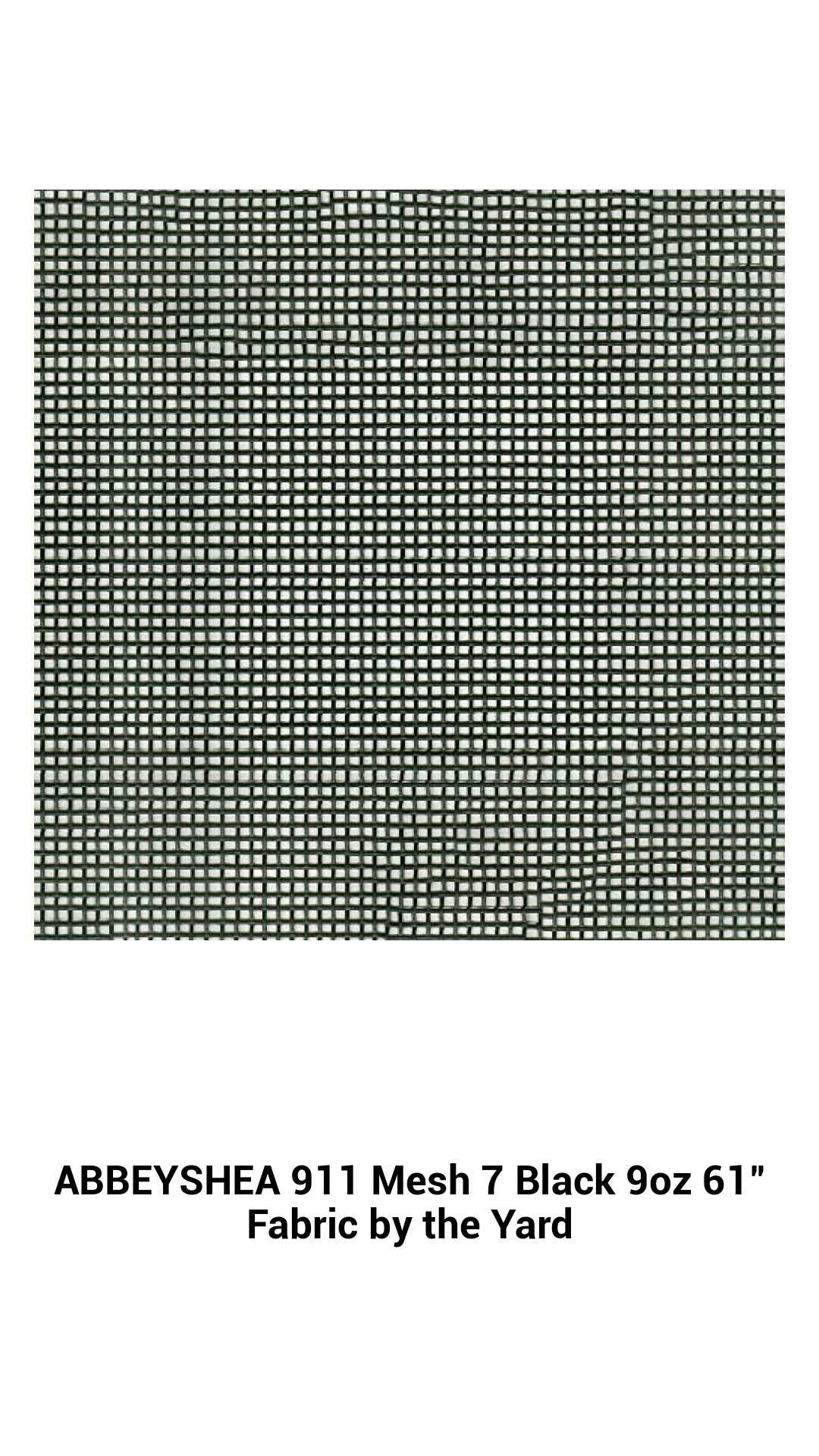 ABBEYSHEA 911 Mesh 7 Black 9oz 61" Fabric by the Yard ABBEYSHEA 911 Mesh 7 Black 9oz 61" Fabric by the Yard