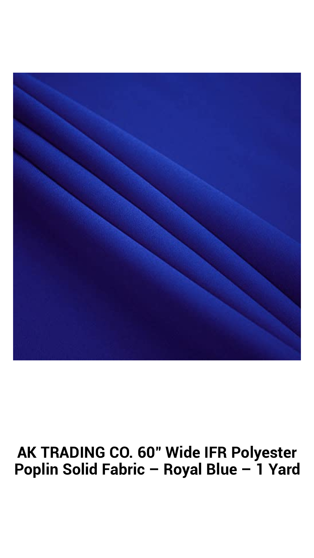 Luxurious 60-Inch Wide IFR Polyester Poplin Solid Fabric in Royal Blue – Perfect for Crafting & Event Décor