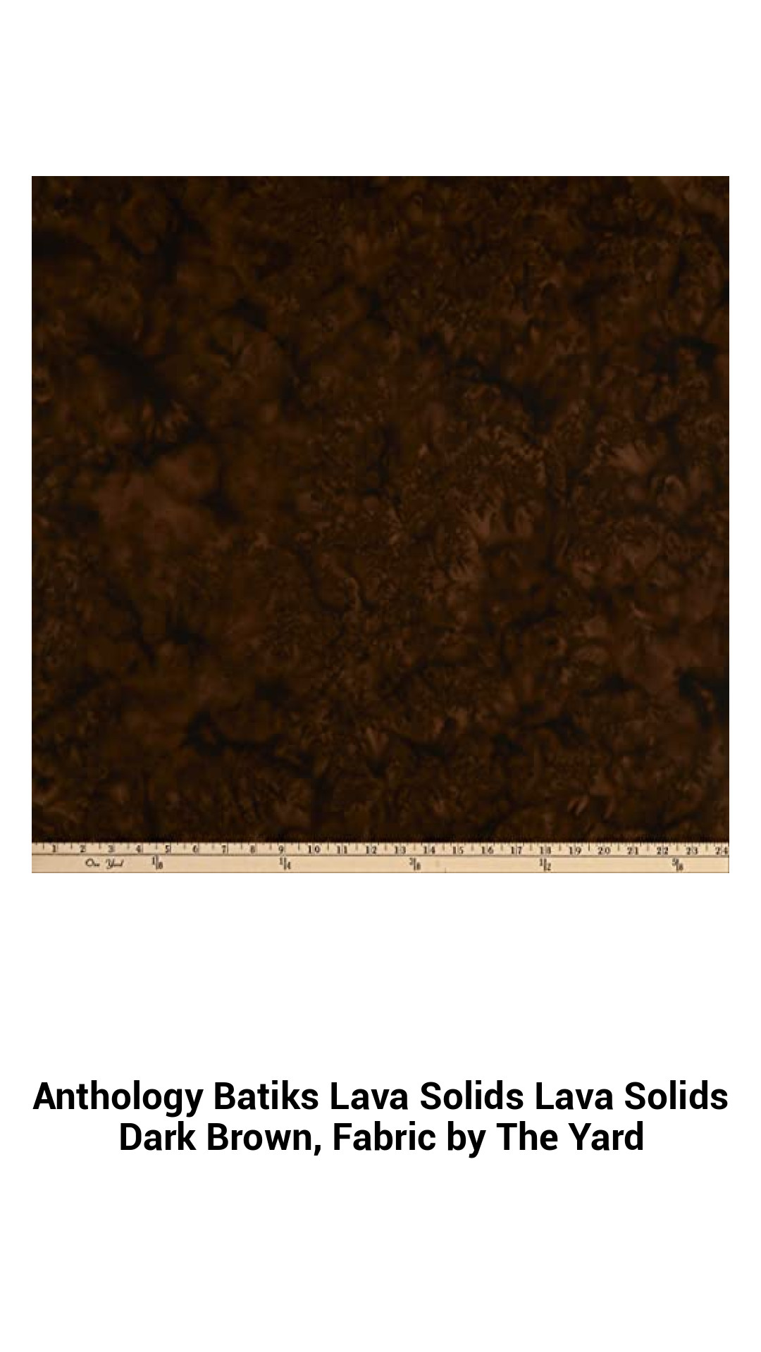 Versatile Dark Brown Batik Fabric from Anthology Batiks - Perfect for Quilting, Crafts, and Home Decor by The Yard