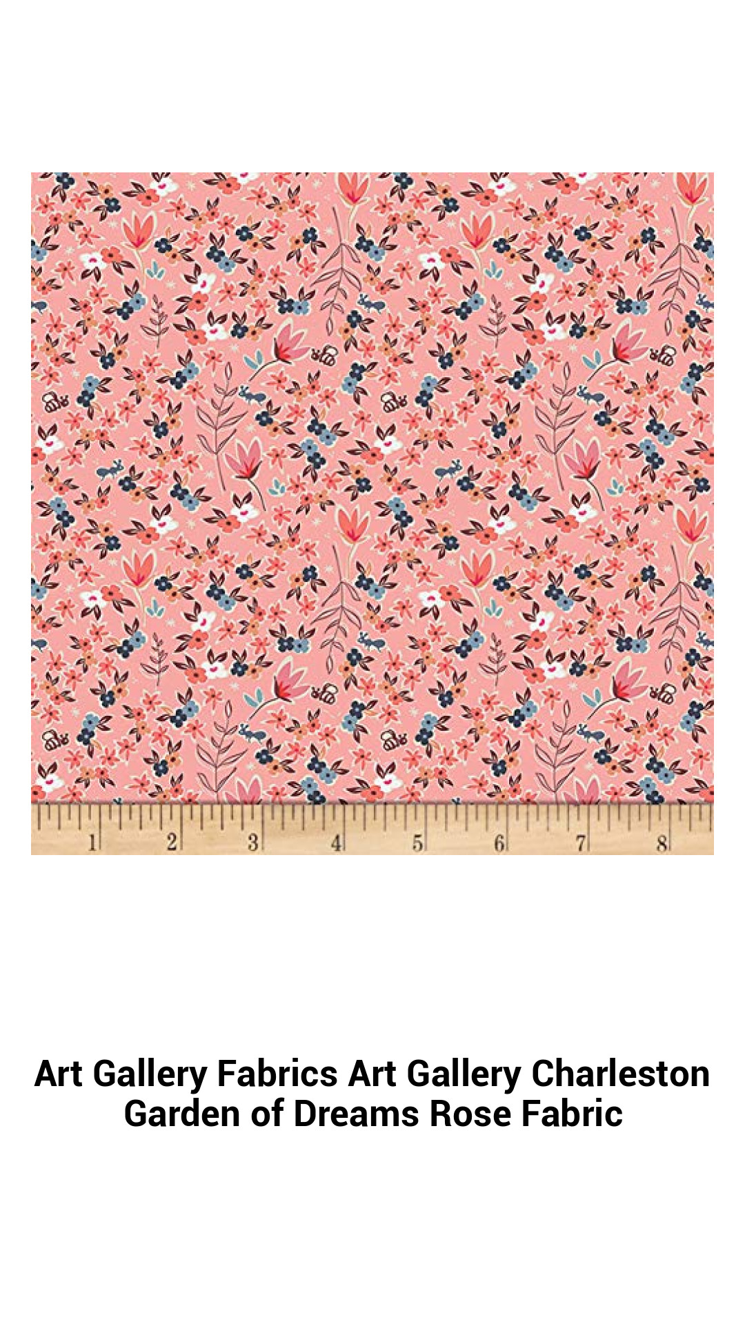 Charleston Garden of Dreams Rose Fabric by Art Gallery Fabrics - Vibrant 100% Cotton for Quilting, Apparel, and Home Decor