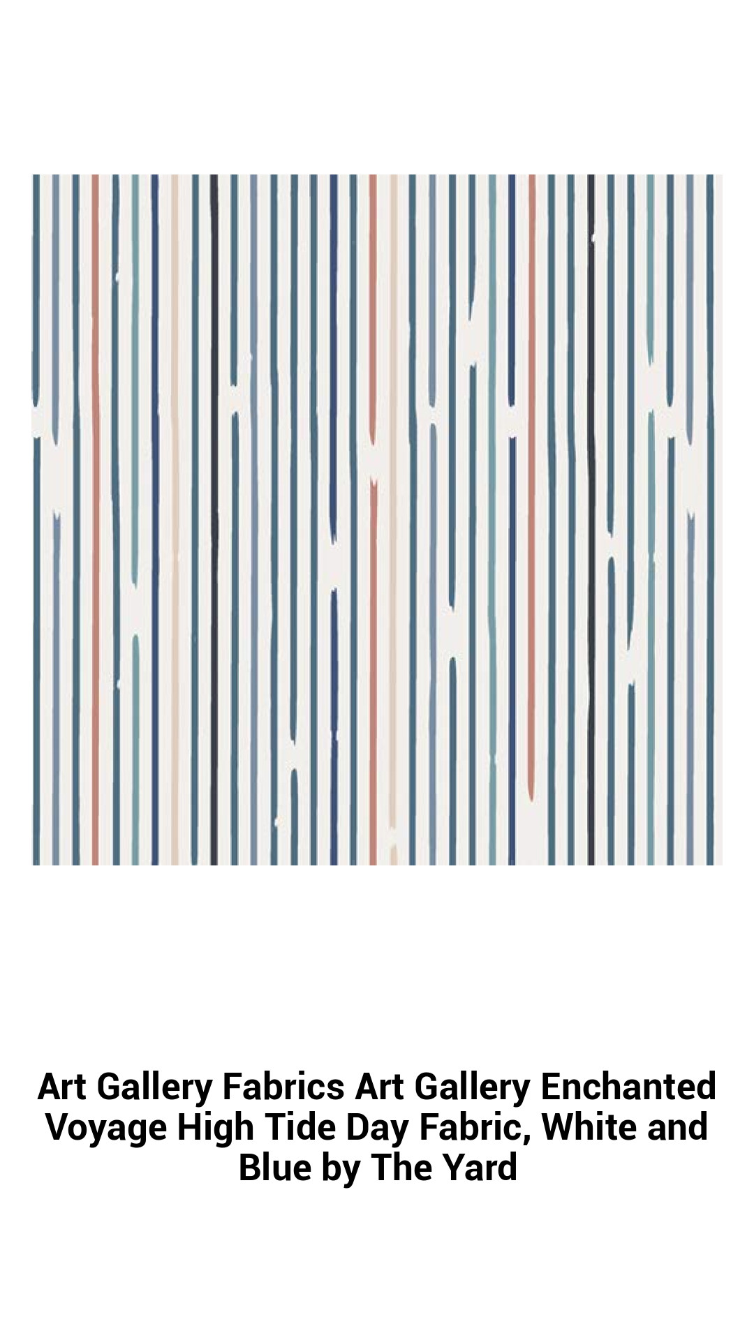 Enchanted Voyage High Tide Day Fabric by Art Gallery Fabrics – Premium Cotton in Ocean-Inspired White and Blue – Perfect for Quilting, Apparel, and Home Decor by the Yard