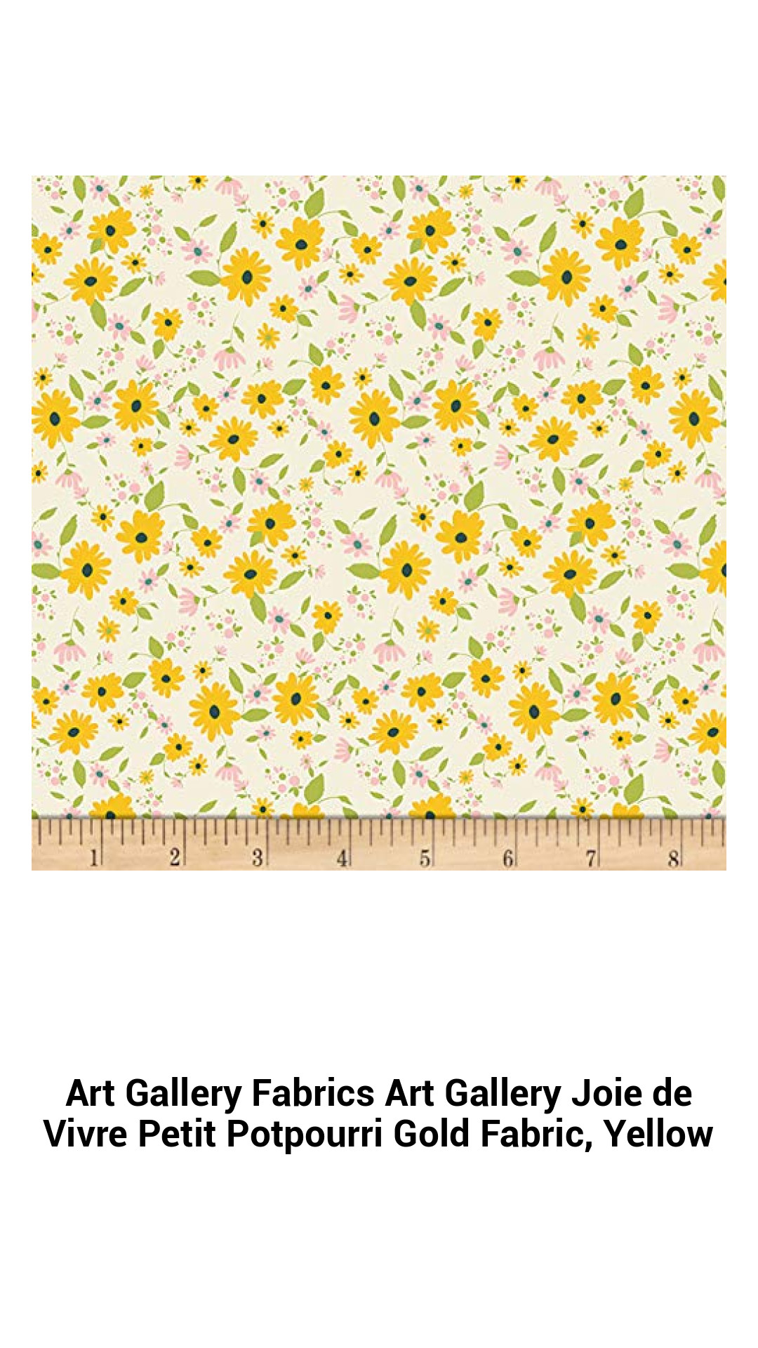 Vibrant Yellow Joie de Vivre Petit Potpourri Fabric by Art Gallery Fabrics - Perfect for Quilting, Apparel, and Home Decor