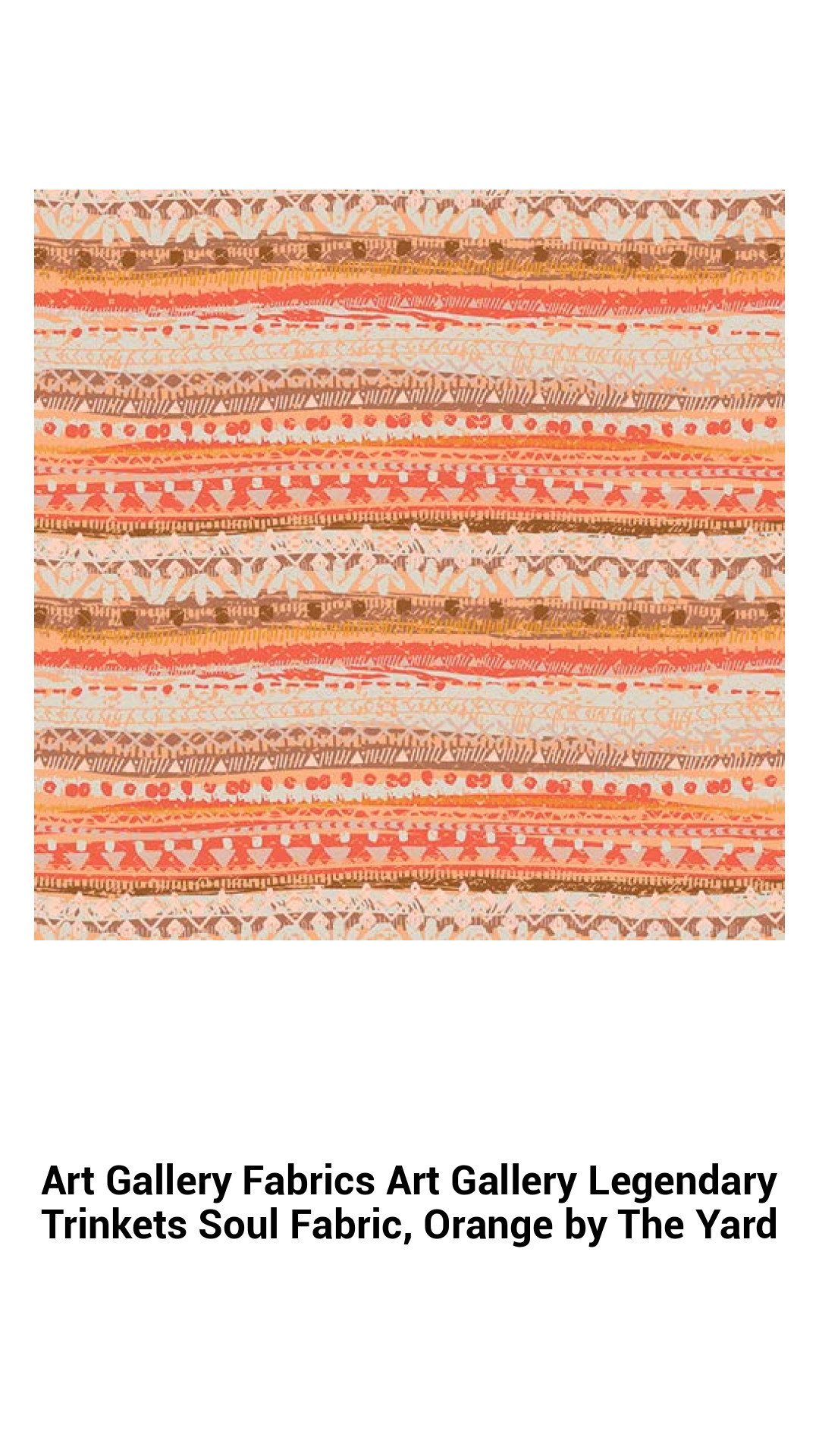 Art Gallery Fabrics Art Gallery Legendary Trinkets Soul Fabric, Orange by The Yard Art Gallery Fabrics Art Gallery Legendary Trinkets Soul Fabric, Orange by The Yard