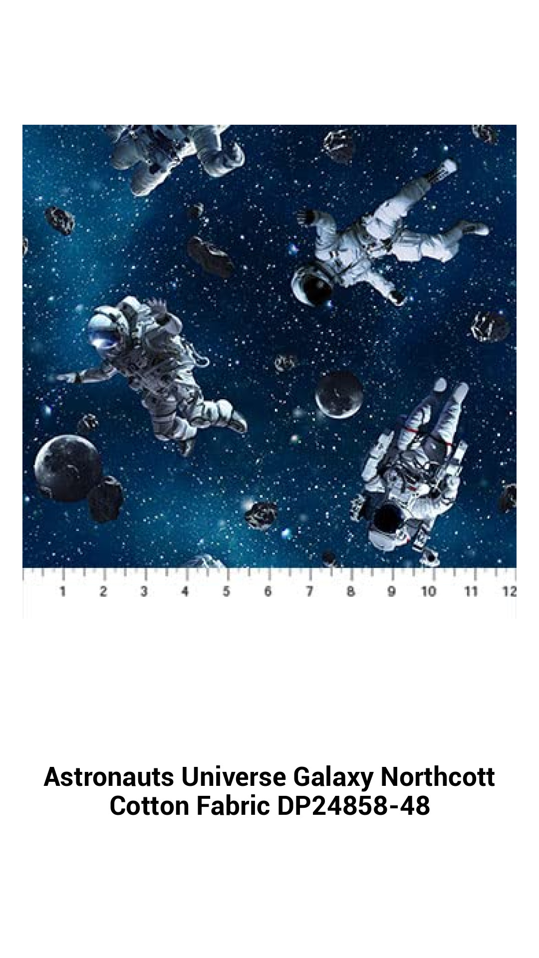 Cosmic Adventures: Astronauts Universe Galaxy Cotton Fabric by Northcott - Perfect for Kids' Projects and Space-Themed Creations