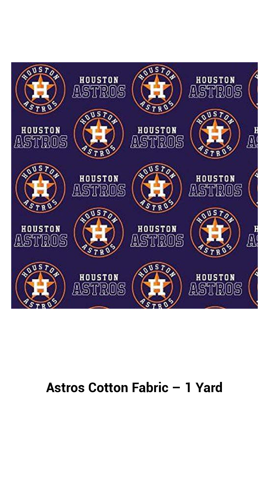 Astros Cotton Fabric – 1 Yard Astros Cotton Fabric – 1 Yard
