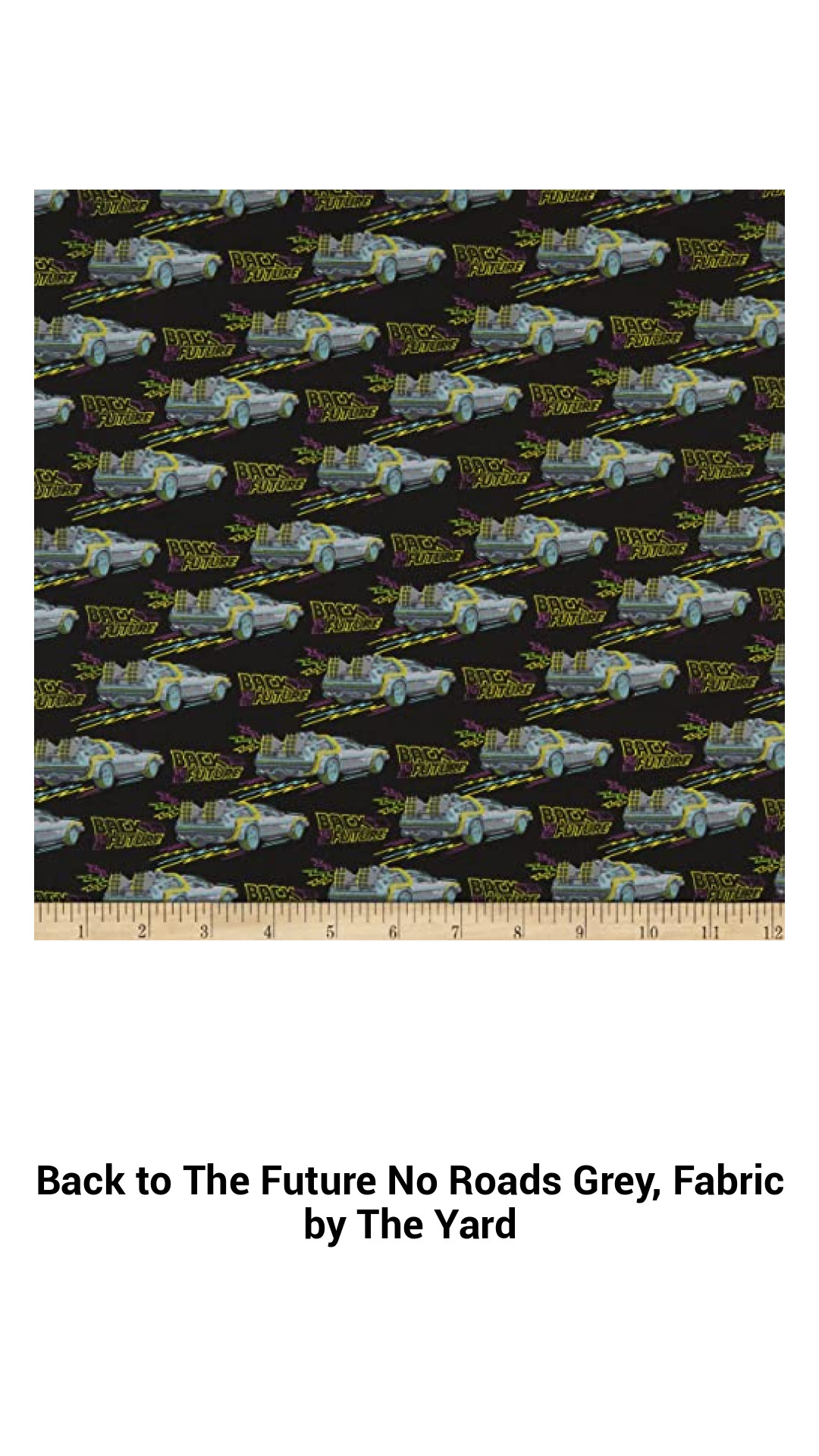 Back to The Future No Roads Grey Fabric by the Yard – Premium Cotton for Quilting, Crafts, and Home Decor