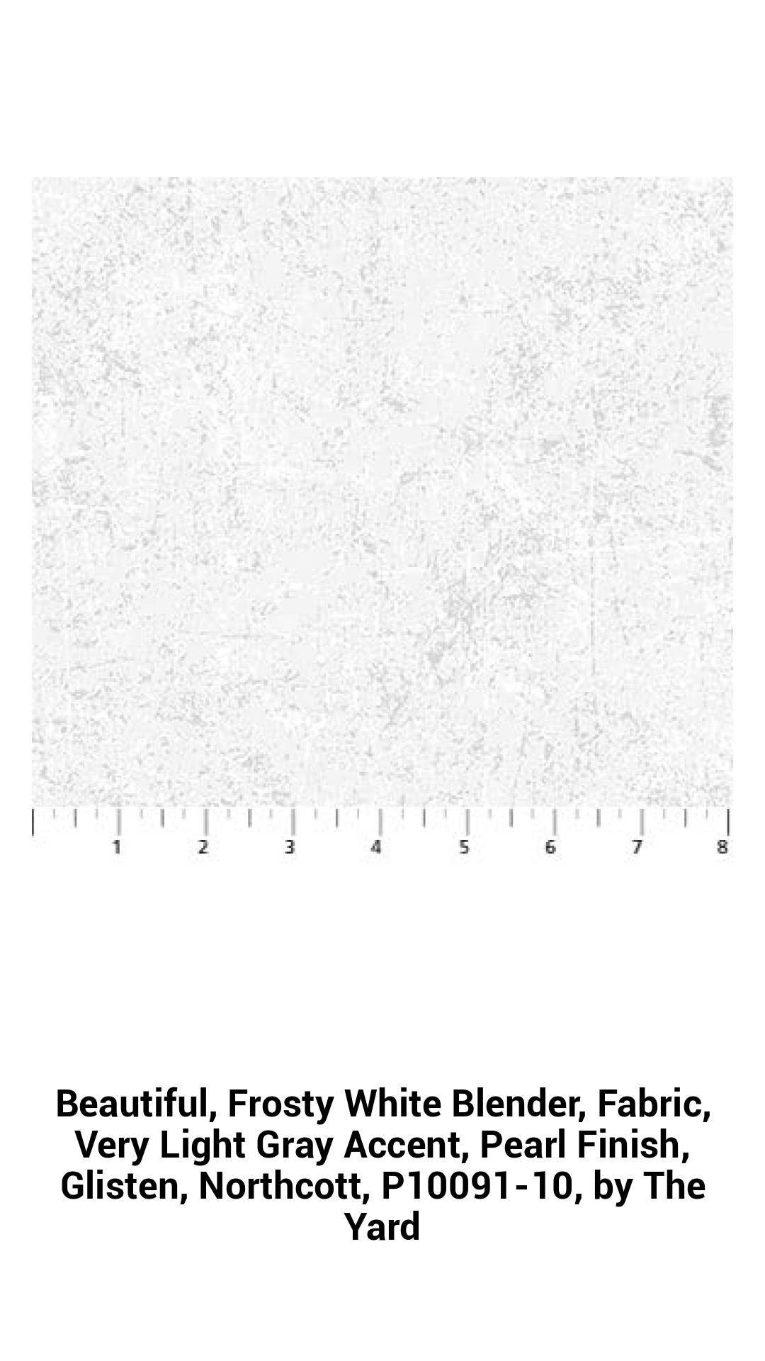 Luxurious Frosty White Blender Fabric with Light Gray Accents – Pearl Finish by Northcott, Perfect for Quilting and Crafting