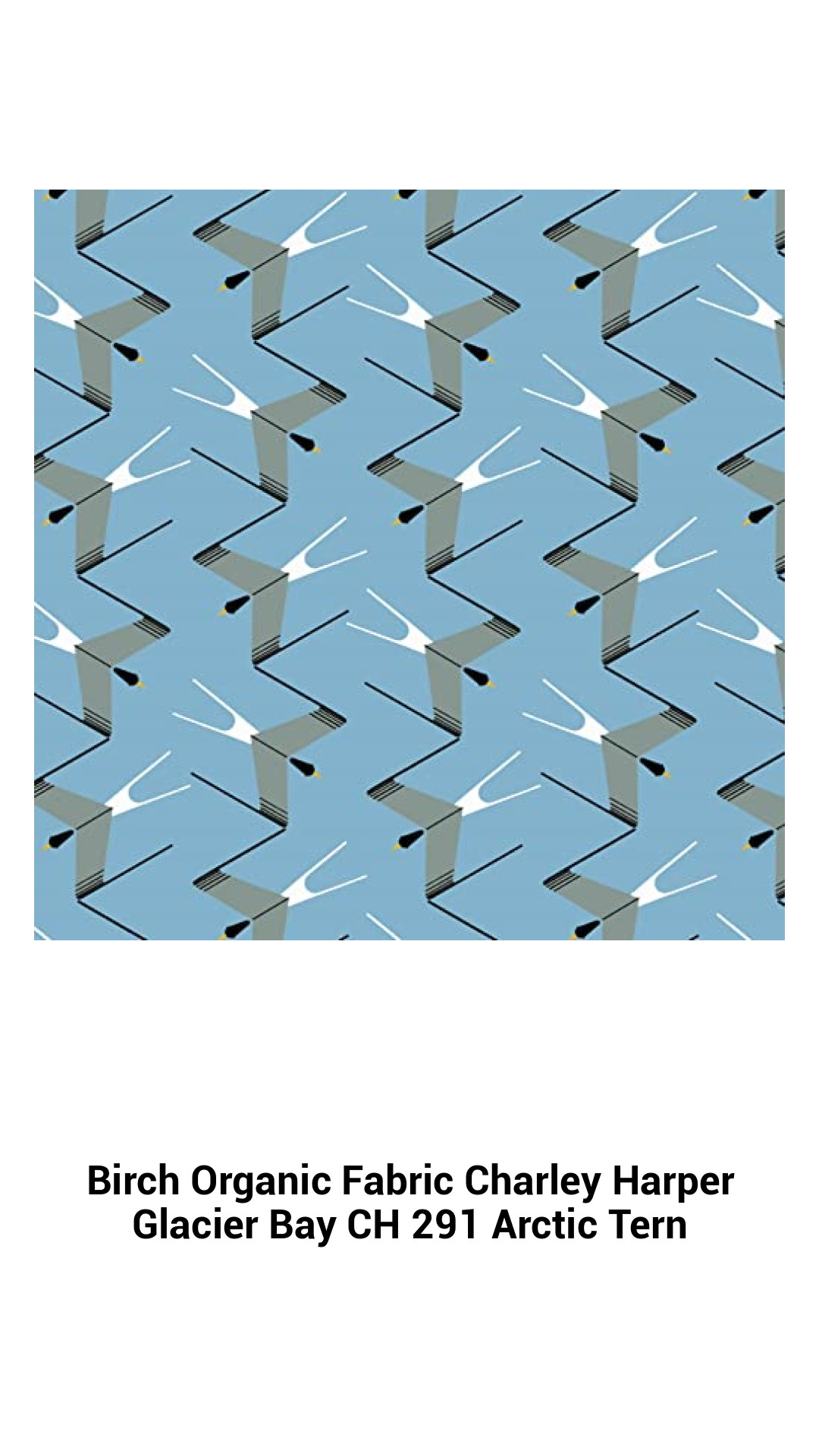 Birch Organic Fabric Charley Harper Glacier Bay CH 291 Arctic Tern Birch Organic Fabric Charley Harper Glacier Bay CH 291 Arctic Tern