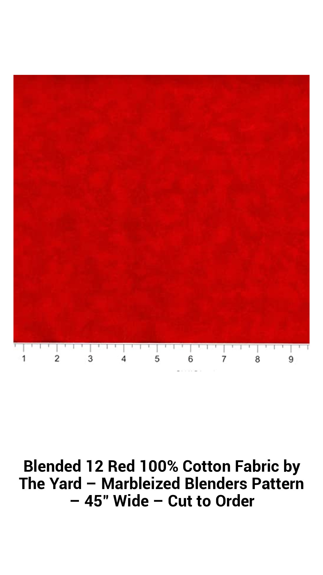 Blended 12 Red 100% Cotton Fabric by The Yard – Marbleized Blenders Pattern – 45" Wide – Cut to Order Blended 12 Red 100% Cotton Fabric by The Yard – Marbleized Blenders Pattern – 45" Wide – Cut to Order