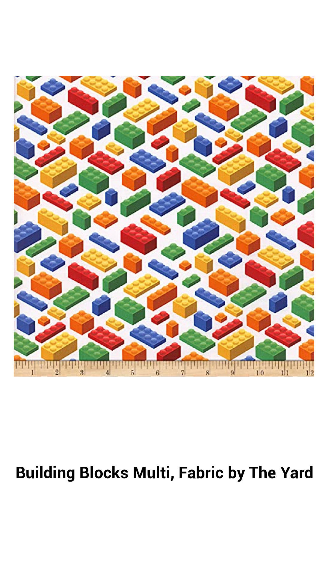 Versatile Cotton Building Blocks Fabric by The Yard for Quilting, Crafts, and Home Decor