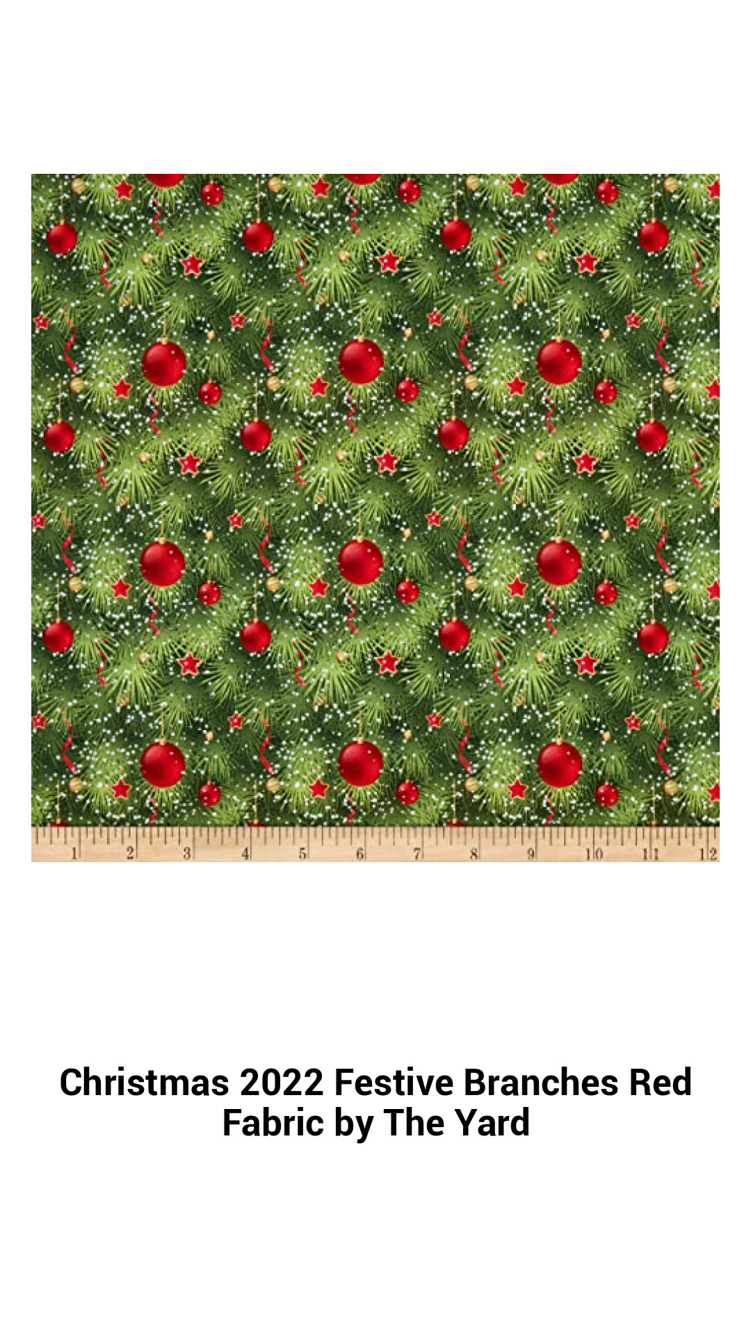 Festive Red Fabric by the Yard for Christmas Crafting – Perfect for Quilting, Home Decor, and Seasonal Sewing Projects