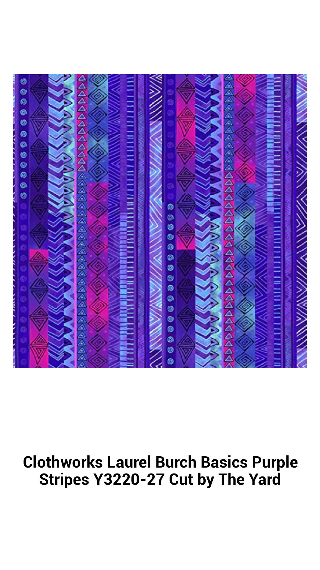 Vibrant Purple Stripes Cotton Fabric by Clothworks – Premium Quality Material Cut by the Yard for Creative Projects