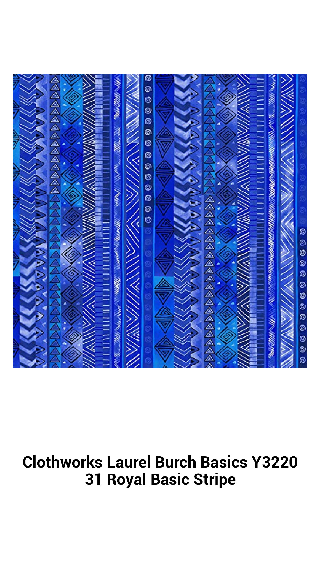 Clothworks Laurel Burch Basics Y3220 31 Royal Basic Stripe Clothworks Laurel Burch Basics Y3220 31 Royal Basic Stripe